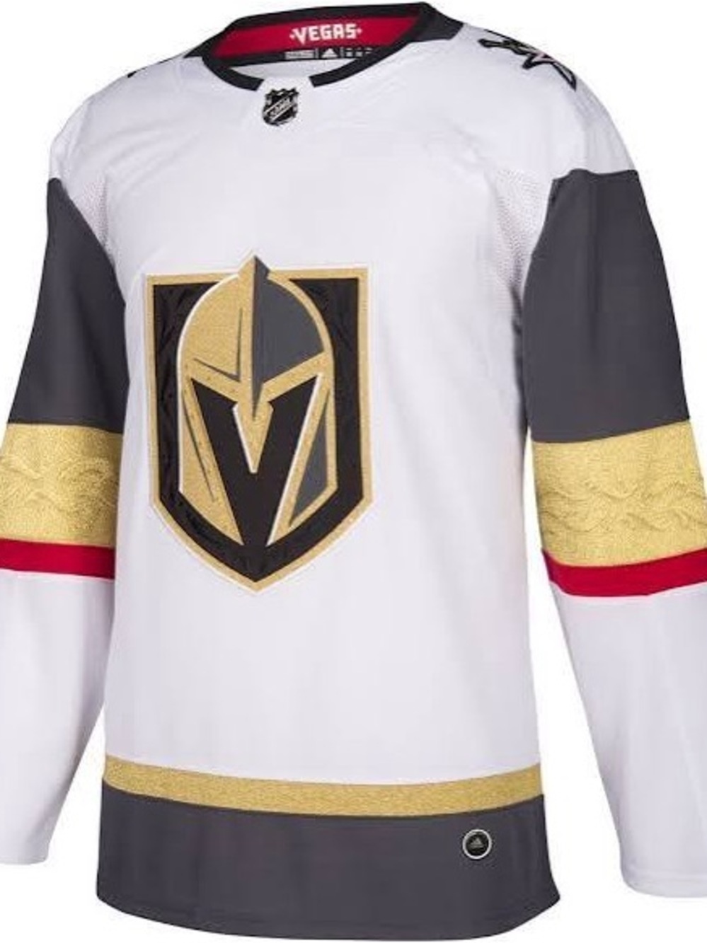adidas Vegas Golden Knights White Gray Gold Hockey Jersey